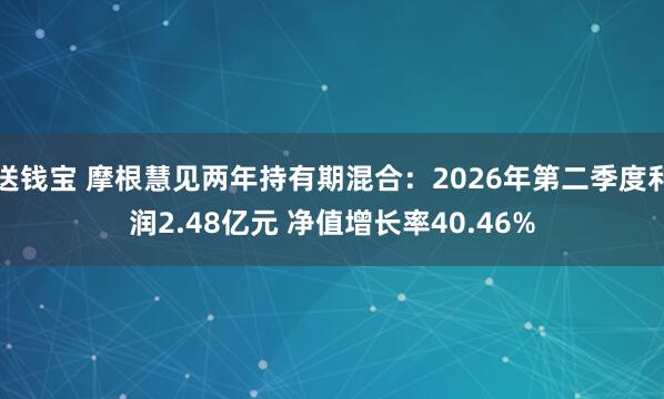 送钱宝 摩根慧见两年持有期混合：2026年第二季度利润2.48亿元 净值增长率40.46%